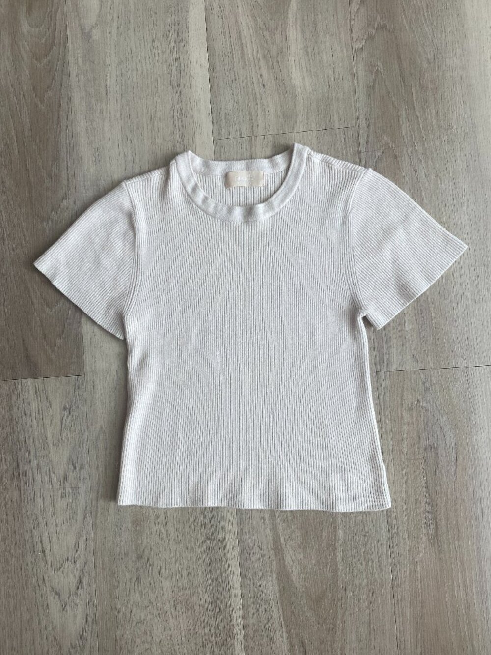 🤍 The Perfect Capsule Wardrobe Baby Tee | Ribbed Sweater Knit Top S